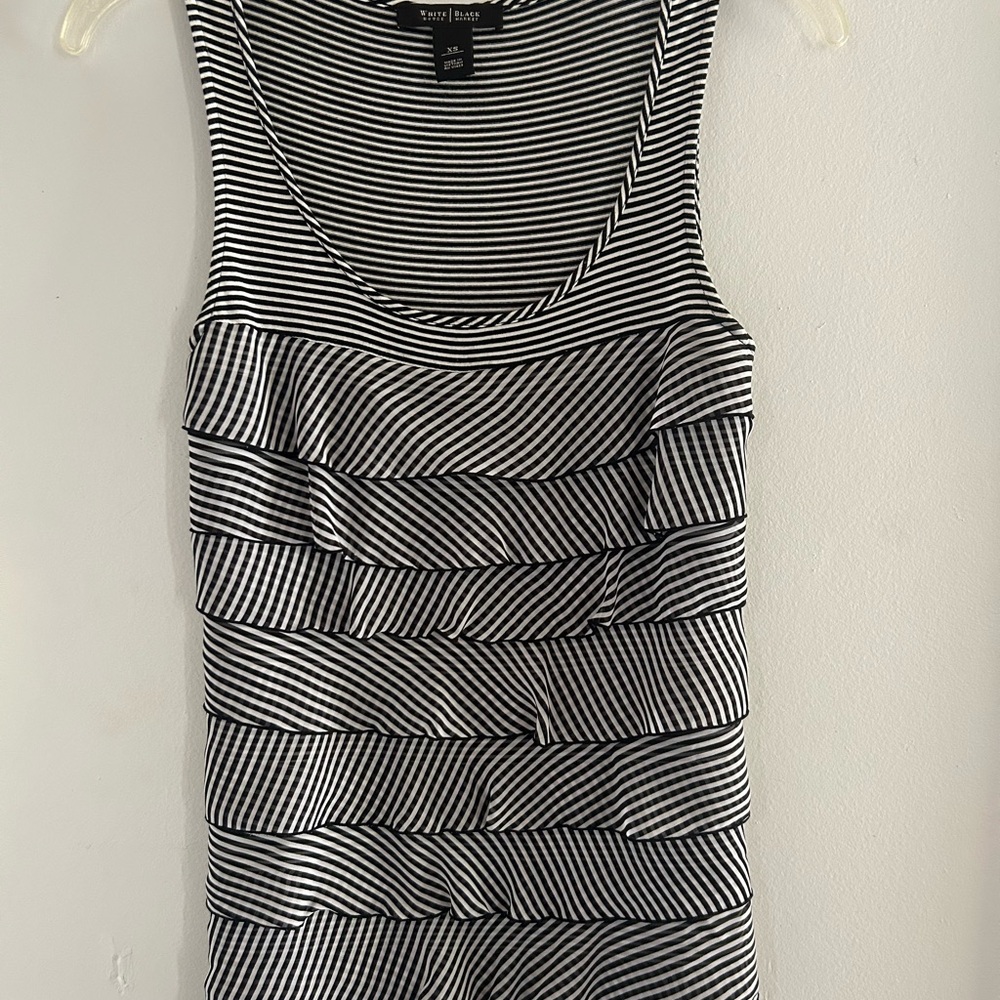 White House Black Market Striped Sleeveless Tank